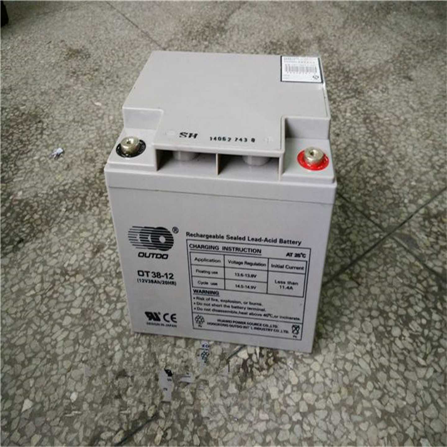 T奥特多OUTDO蓄电池OT24-12应急不间断ups消防eps电源12V24AH尺寸