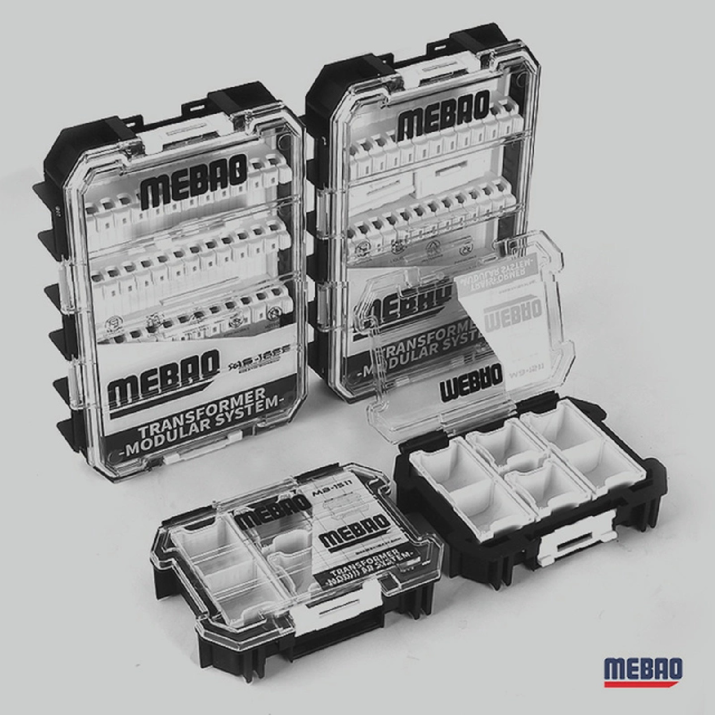 明邦路亚饵盒VIB假饵收纳盒防水可叠加铅头钩软饵铁板铅笔米诺盒