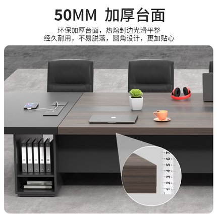 热销长桌简约现代长条桌会议室桌椅组合家具大型员工培训办公会议