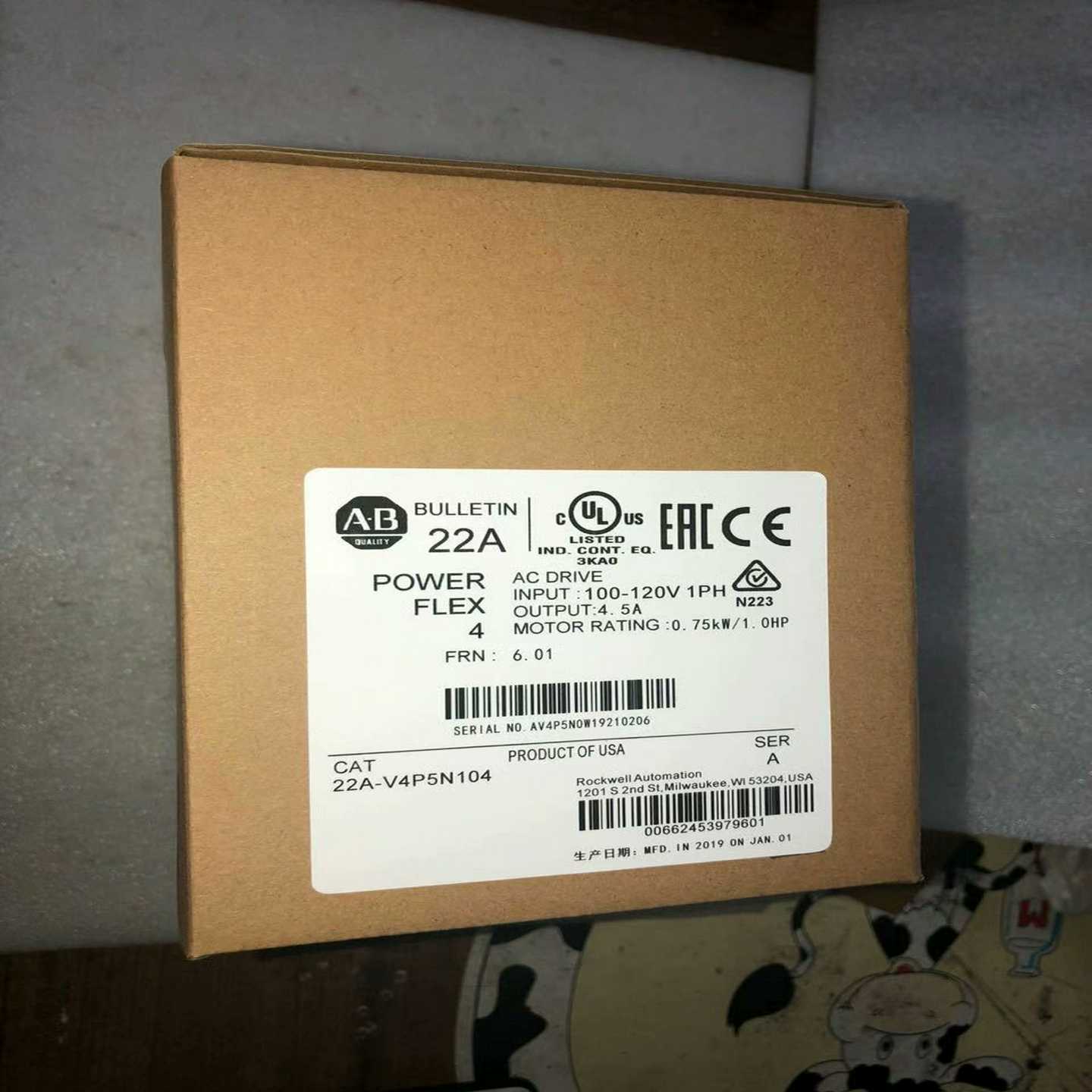 询价AB变频器22A-V4P5N104议价