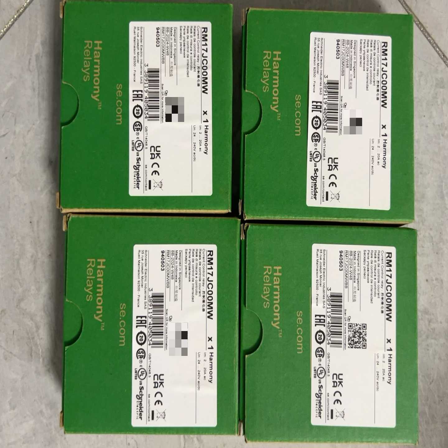 议价全新未使用RM17JC00MW施耐德继电器,工程剩余两个,便现货/