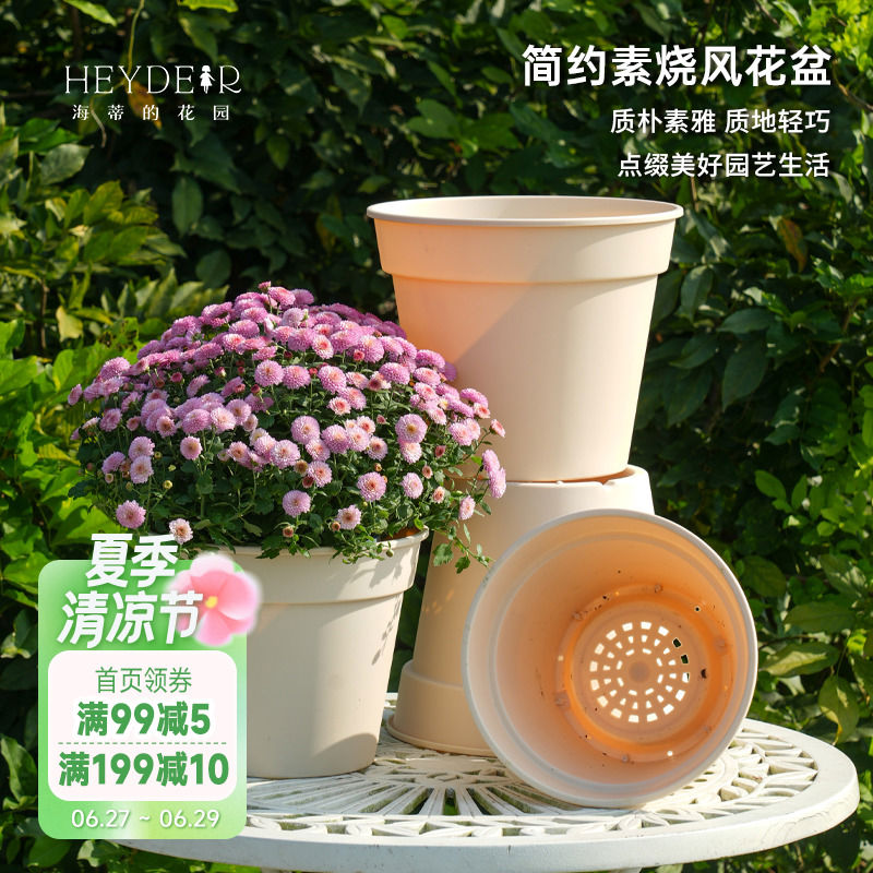 海蒂的花园 爱丽思素烧风花盆绿萝绿植草本花卉植物塑料盆树