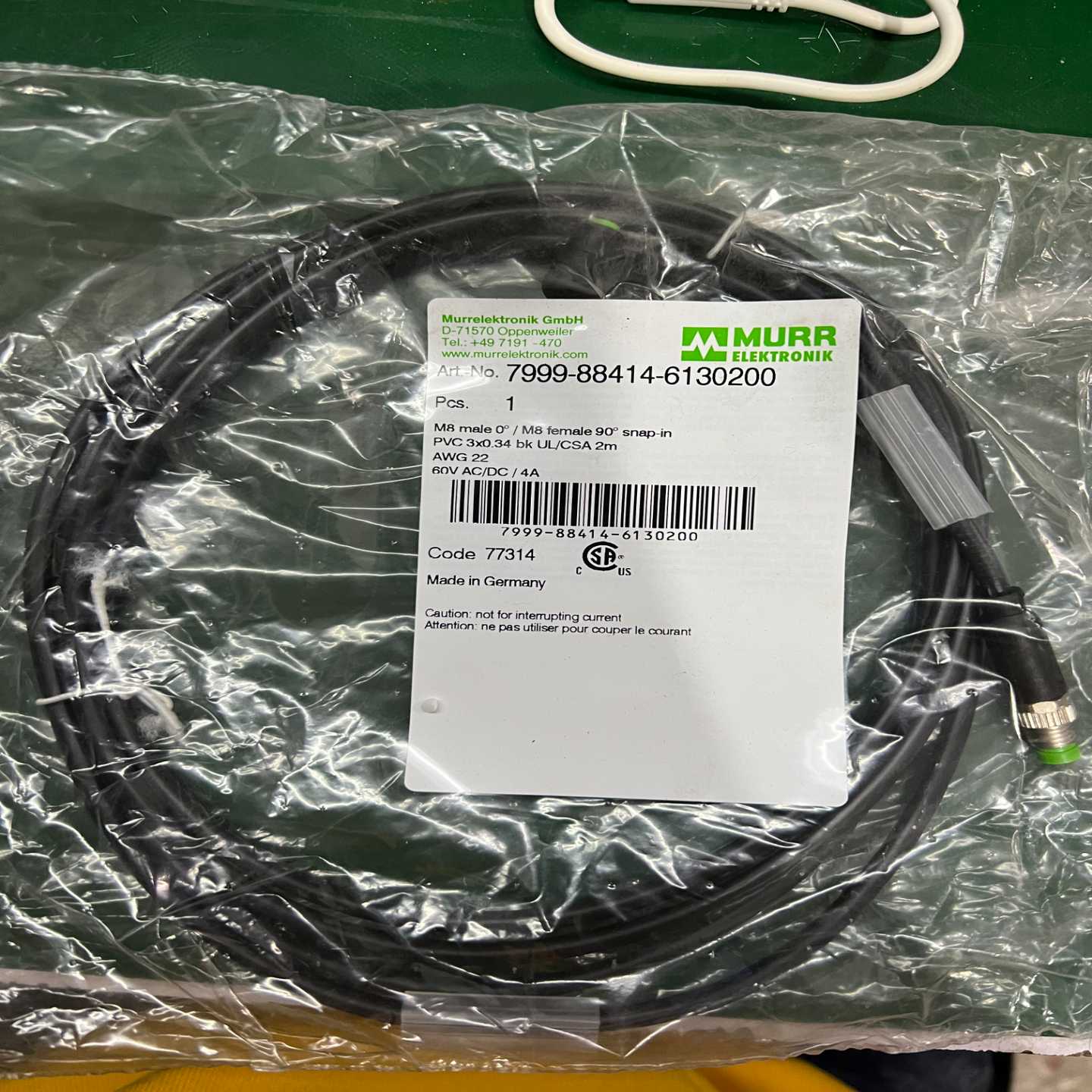 【议价】MURR穆尔7999-88414-6130200连接线M8适用