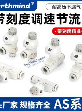 隆兴SMC款AS1201FS-M5-04S节流阀AS2201FS-01-06S 08 10S带刻度*