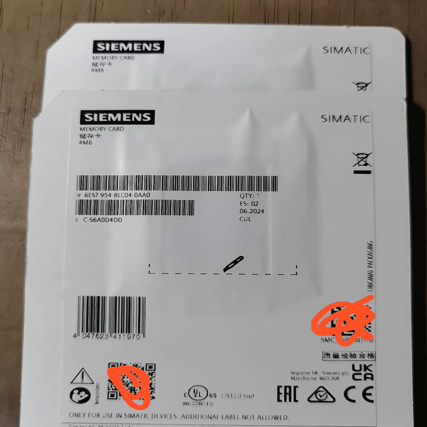 存储卡954-8LC04-0AA0，2024年6月【卡奥电子】