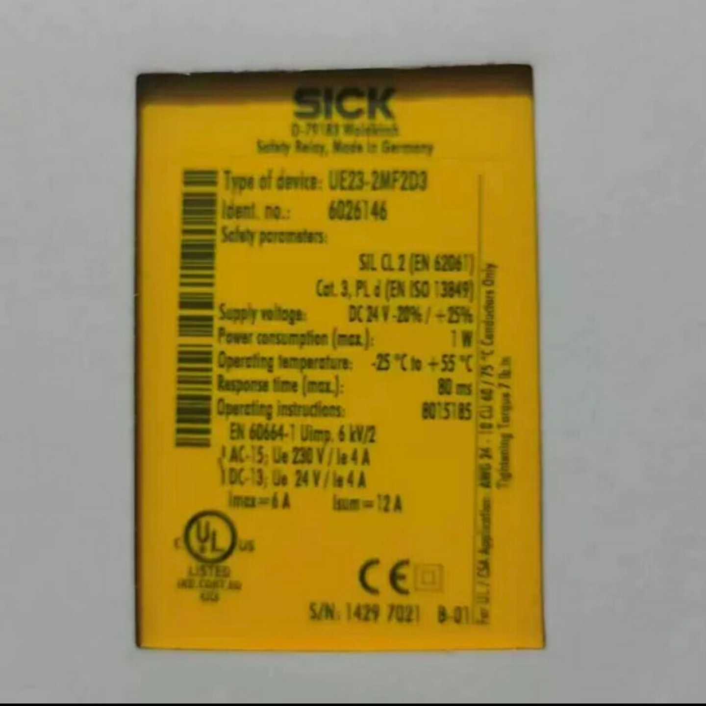 sick德国西克安全继电器UE23-2MF2D3/60261询价