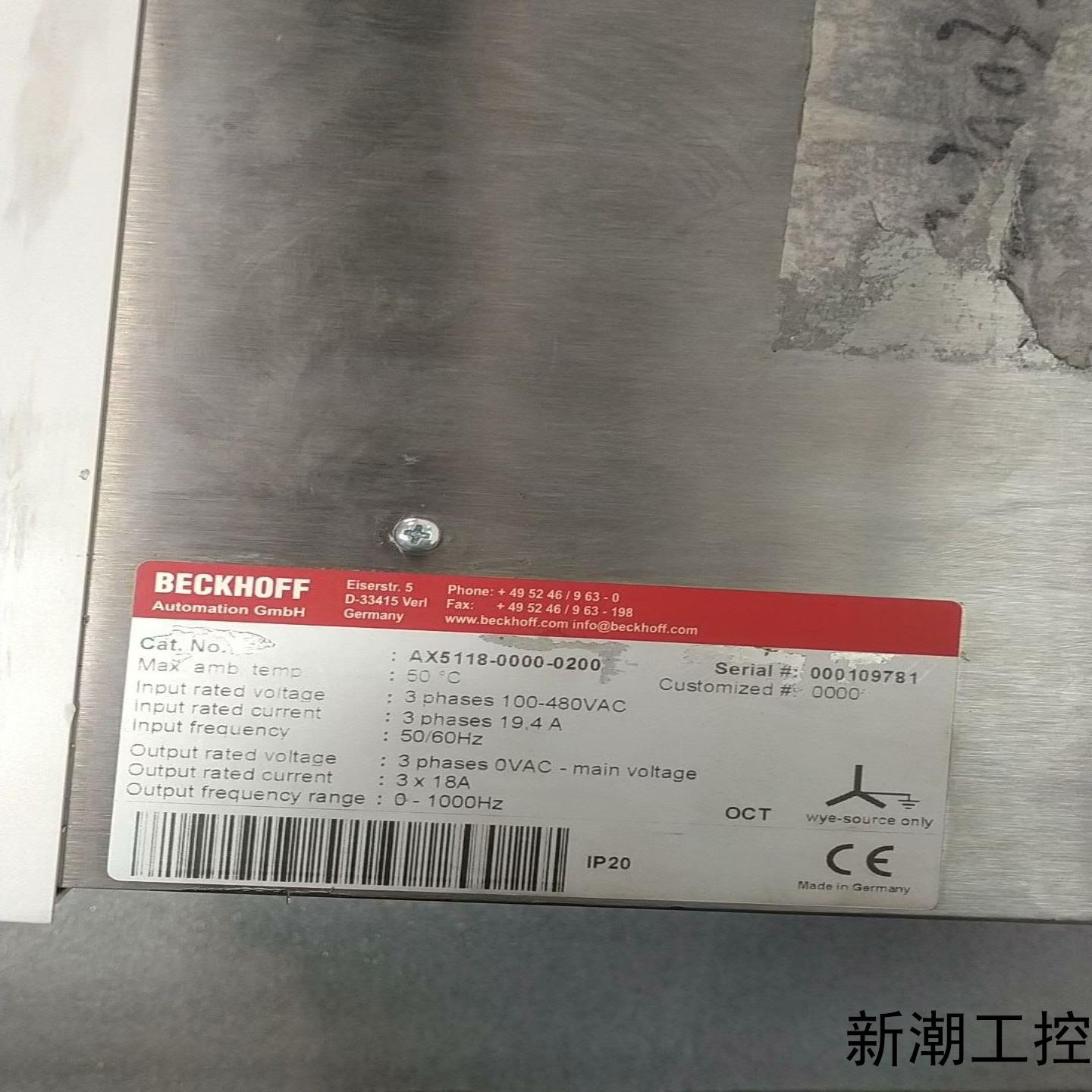 原装拆机倍福伺服驱动器AX5118-0000-0200是议价商品