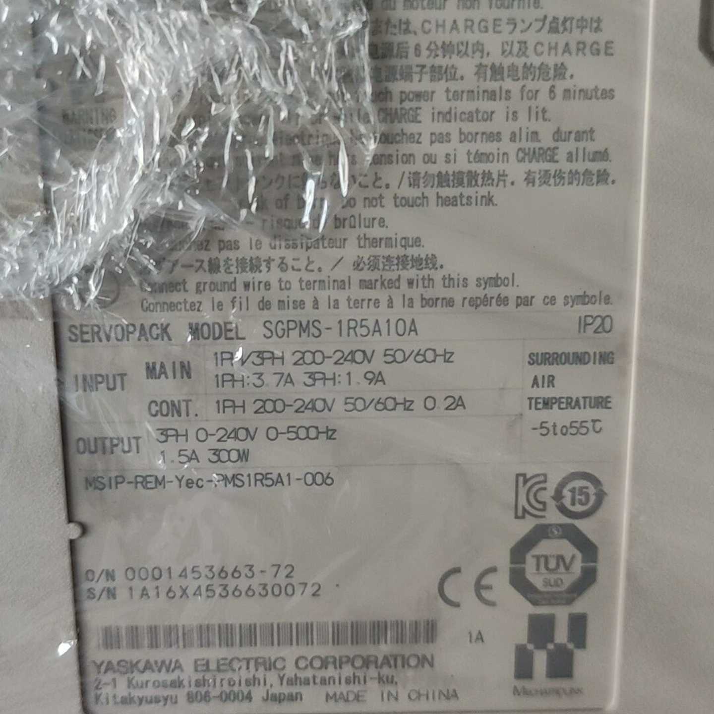 【议价】安川SGPMS-1R5A10A适用