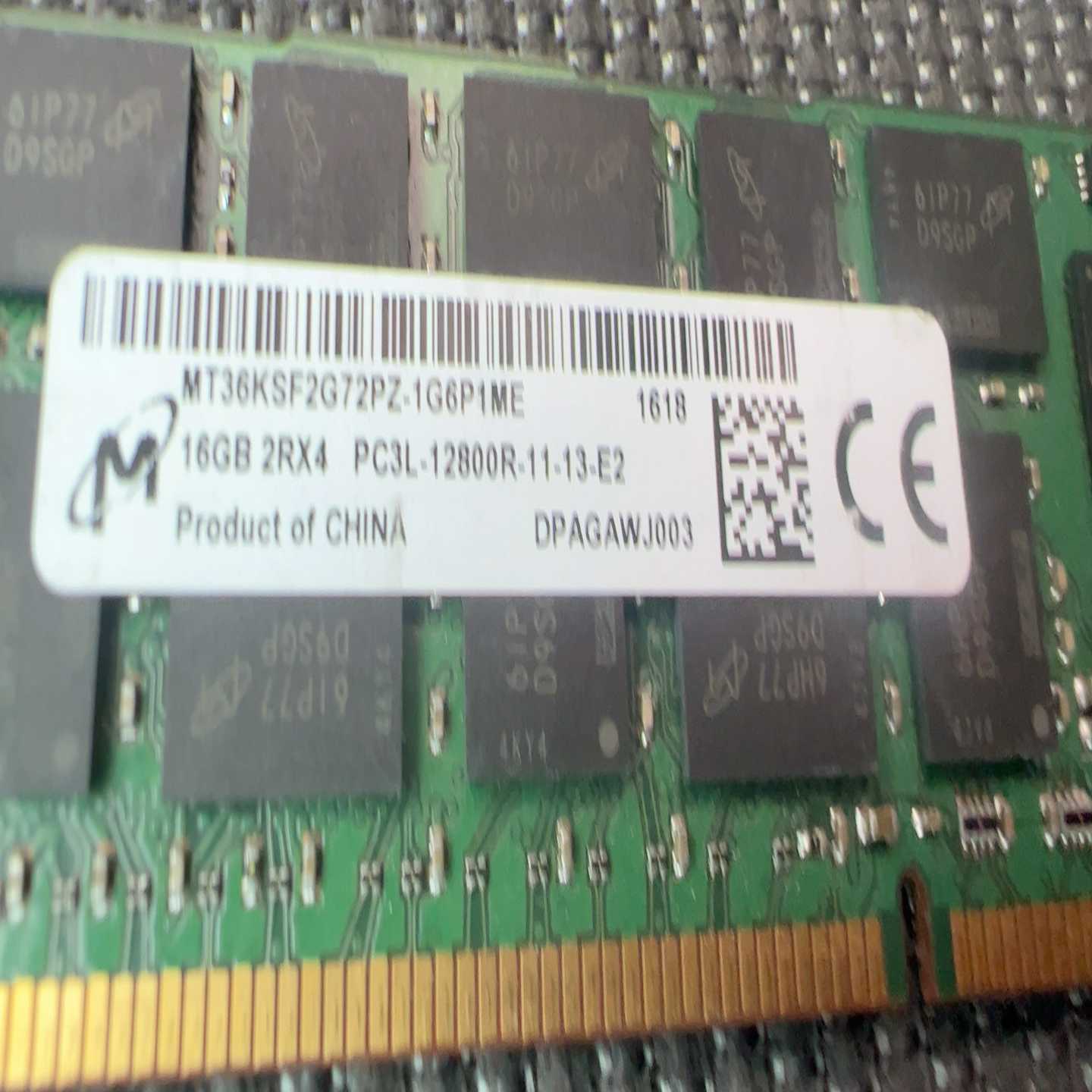 镁光MT36KSF2G72PZ-1G6P1ME服务器内存条，--议价商品