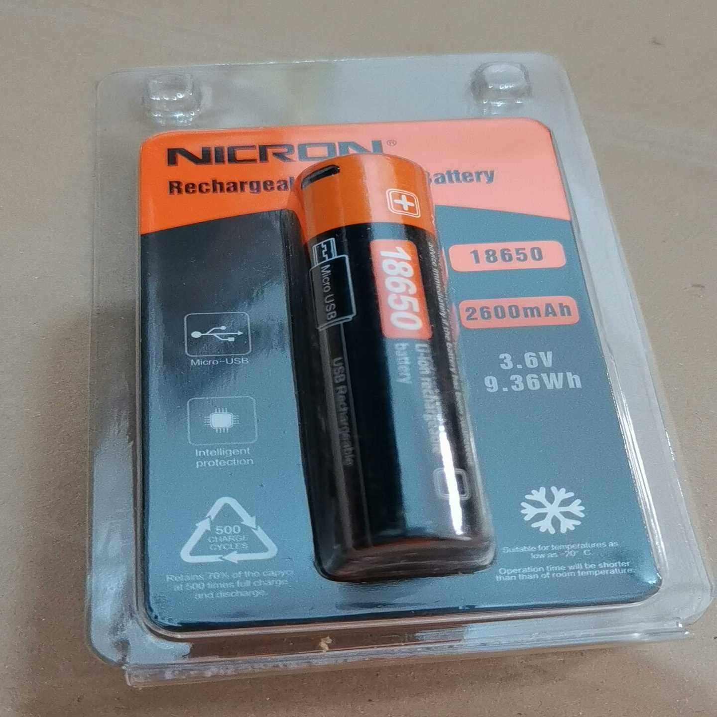 询价耐朗NICRON耐朗全新原装手电筒充电电池USB接