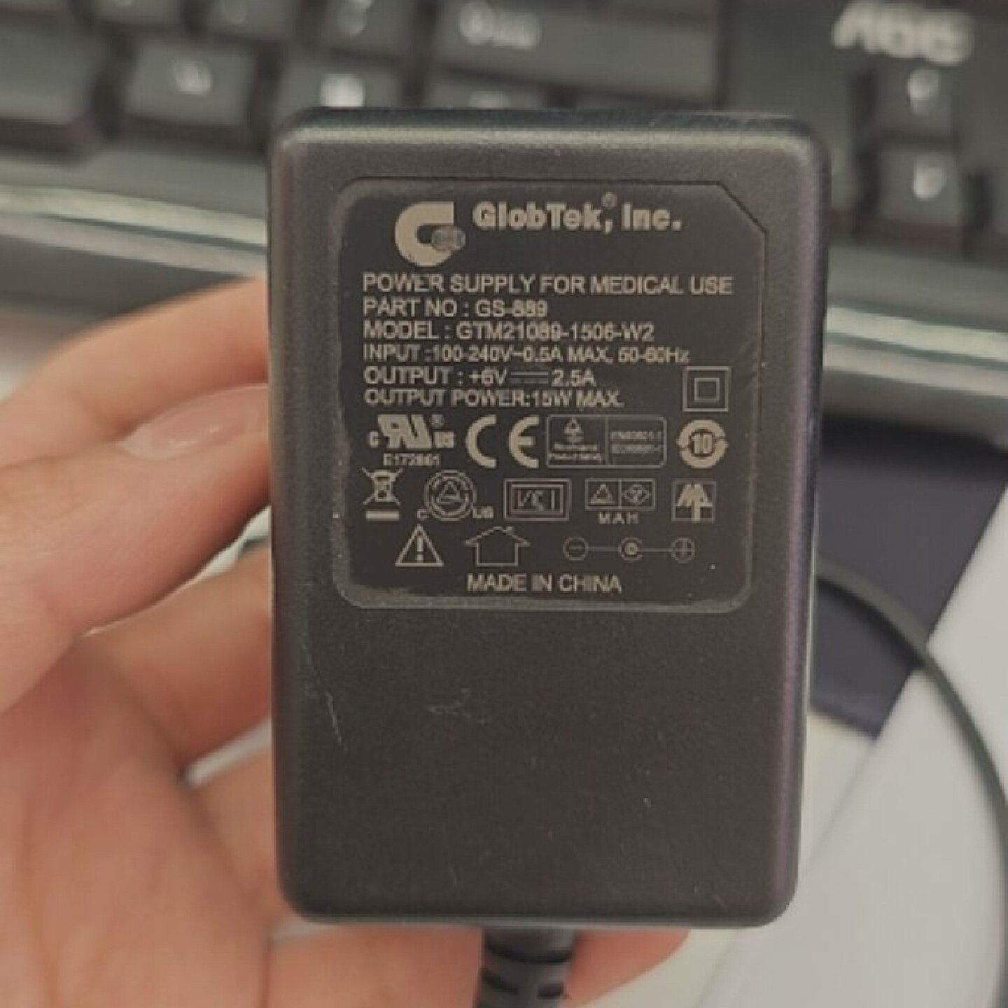 MyotracSA9800生物刺激反馈仪电源适配器6V2.5A充电器变压器线