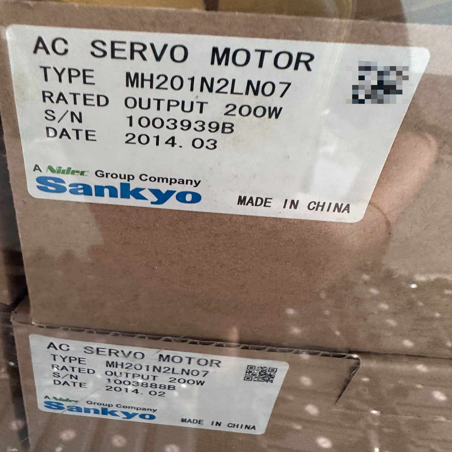 三协SANKYO伺服电机MH201N2LN07，200W额定--议价商品