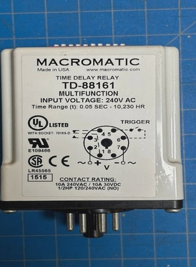 Macromatic240VAC10ATD-88161TimeDelayRelay