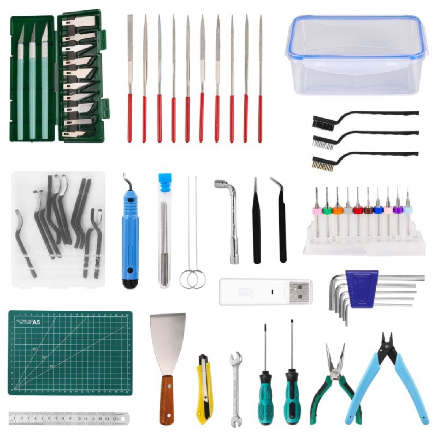 3D打印配件工具箱78pcs3d打印机工具组套装78件工具组合