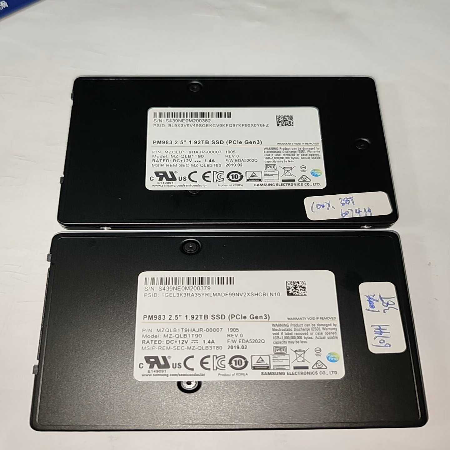 Samsung三星PM9832.5寸U.2Nvm--议价商品