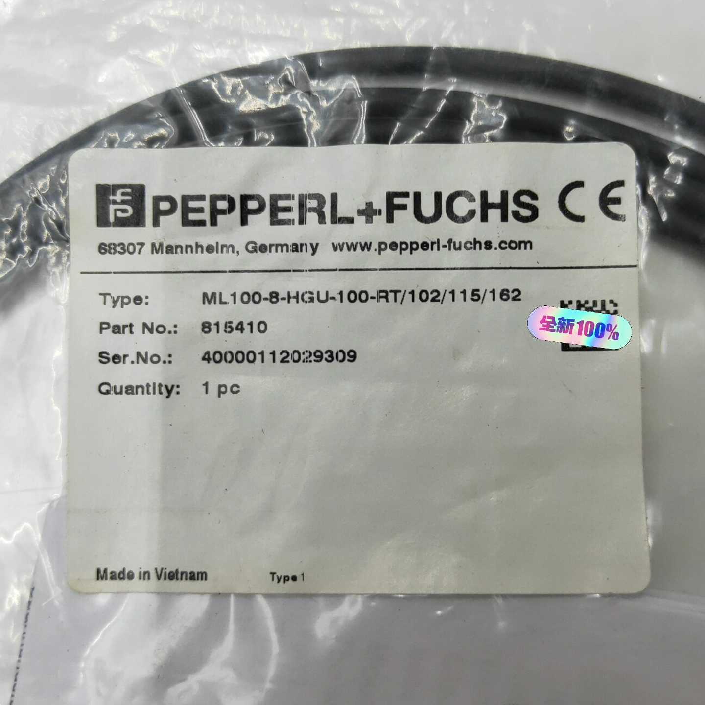 倍加福光电开关ML100-8-HGU-100-R适用