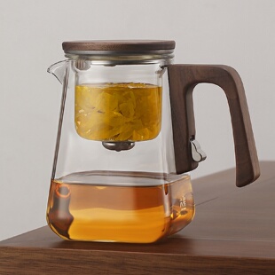 飘逸杯泡茶壶茶水分离家用泡茶神器磁吸泡茶器玻璃过滤冲茶壶茶具