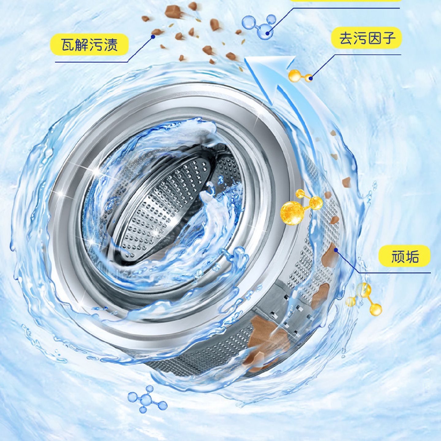 老管家免浸泡洗衣机槽清洗剂强力除垢菌清洁滚筒专用去味