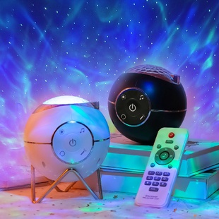 星球激光投影灯USB遥控旋转梦幻海洋小夜灯LED音乐满天星投影仪灯