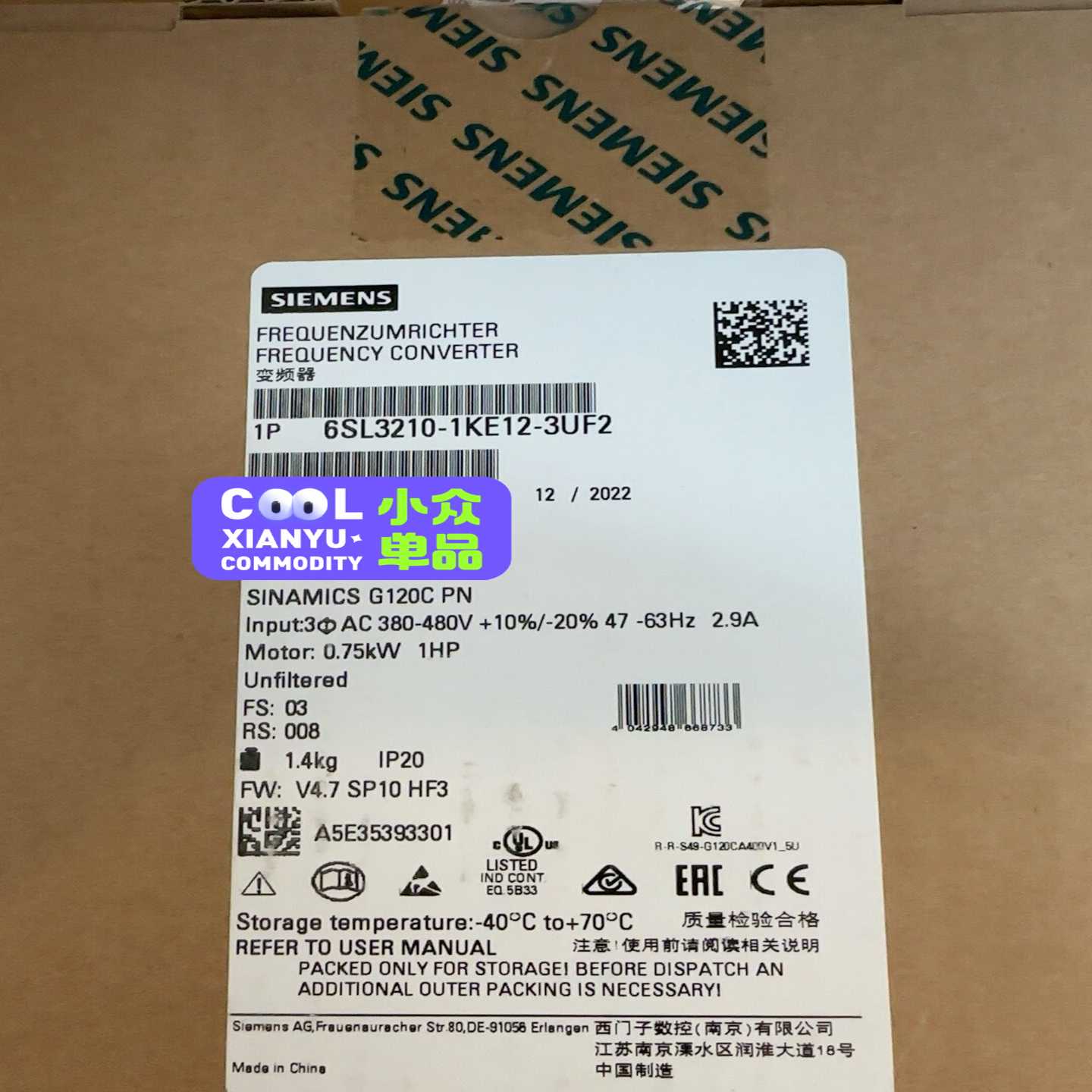 6SL3210-1KE22-3UF2询价