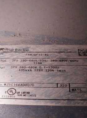 富士变频器FRN75F1S-4C测试完好,橙色很好，就是落（零零电子）