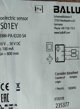 巴鲁夫BALLUFFBOS01EY【卡奥电子】