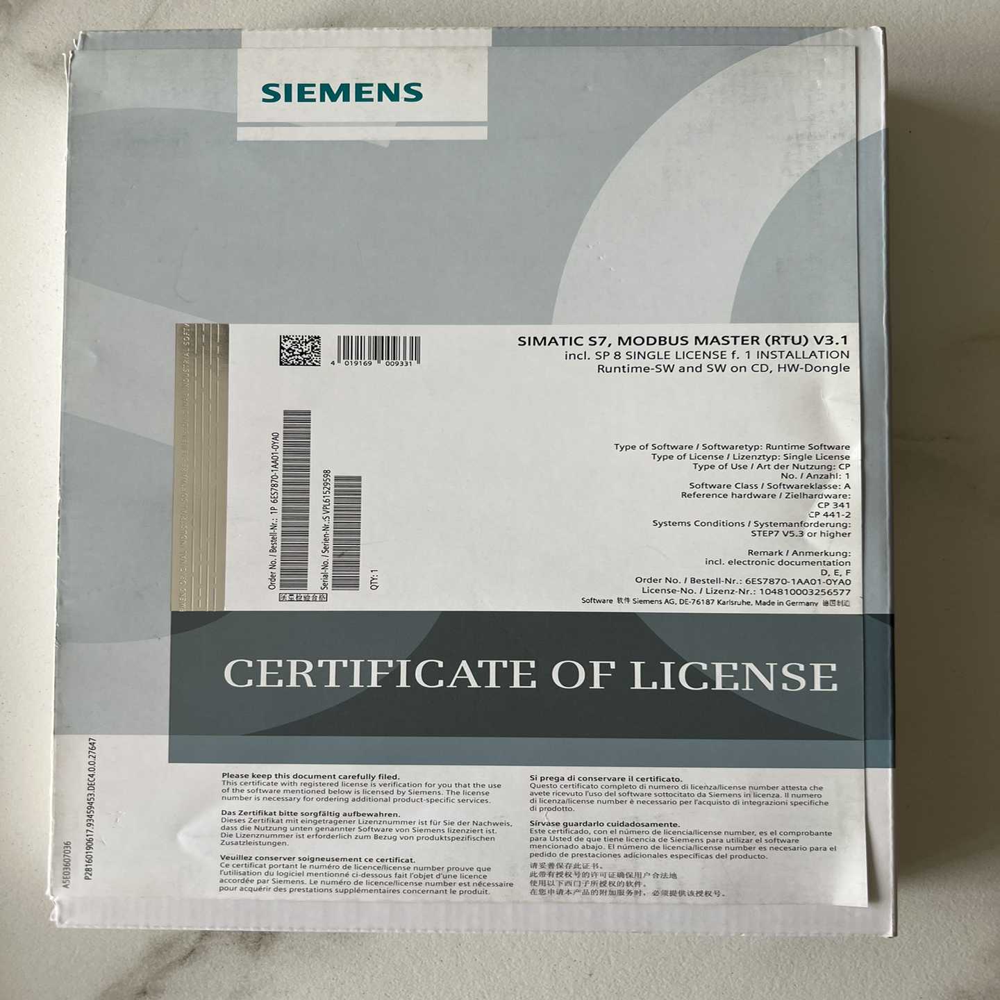 询价6ES7870-1AA01-0YA06