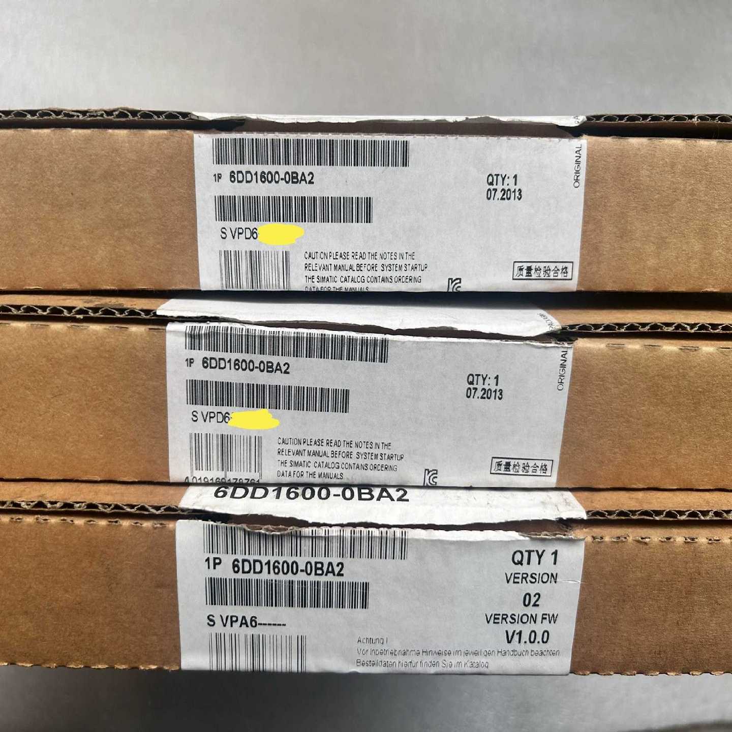 售前询价咨询-6DD1600-0BA2开封外观完好实图如下