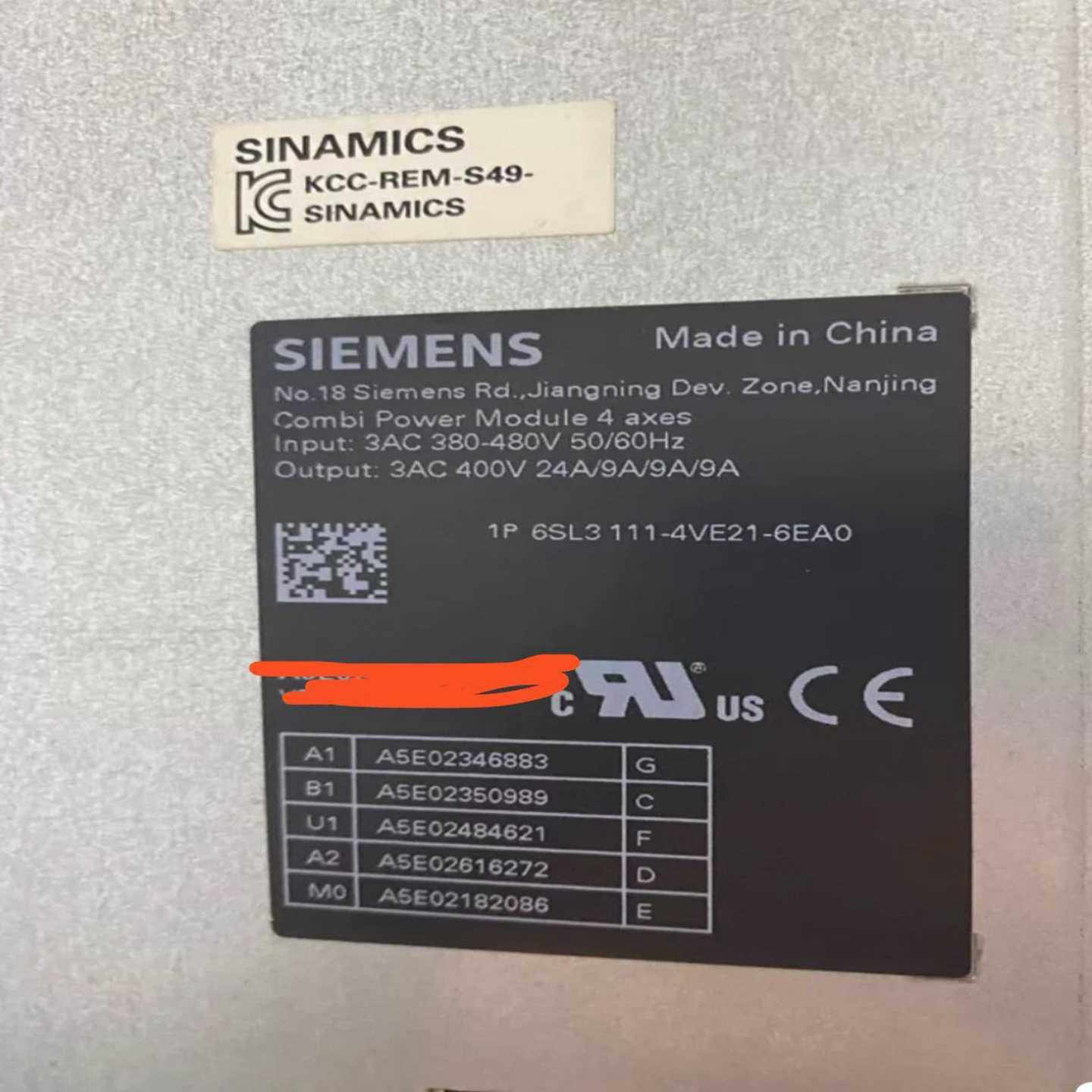 西门子6SL3111-4VE21-6EA0--议价商品