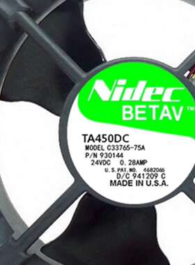 议价-NidecTA450DCB/C31257-16A/55A24V0.28A散热风扇C3376