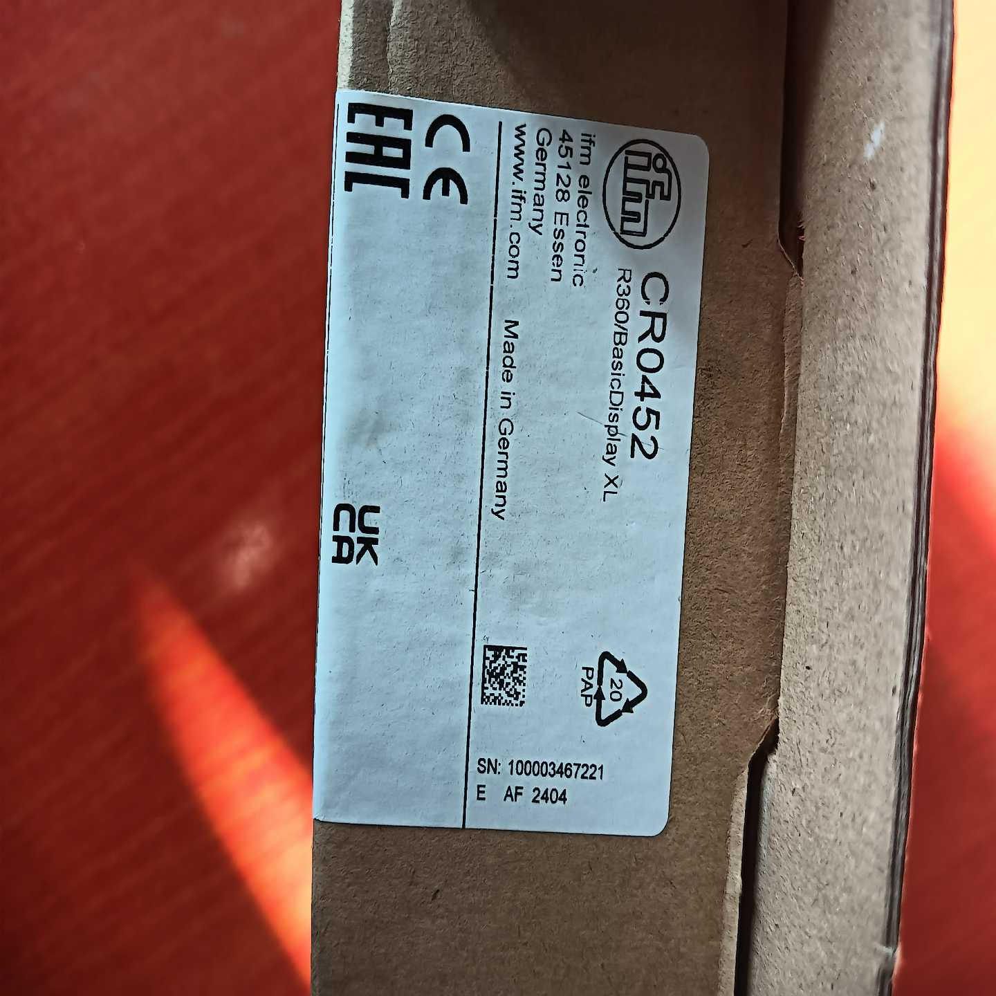 IMF易福门显示屏CR0452，有1个询价