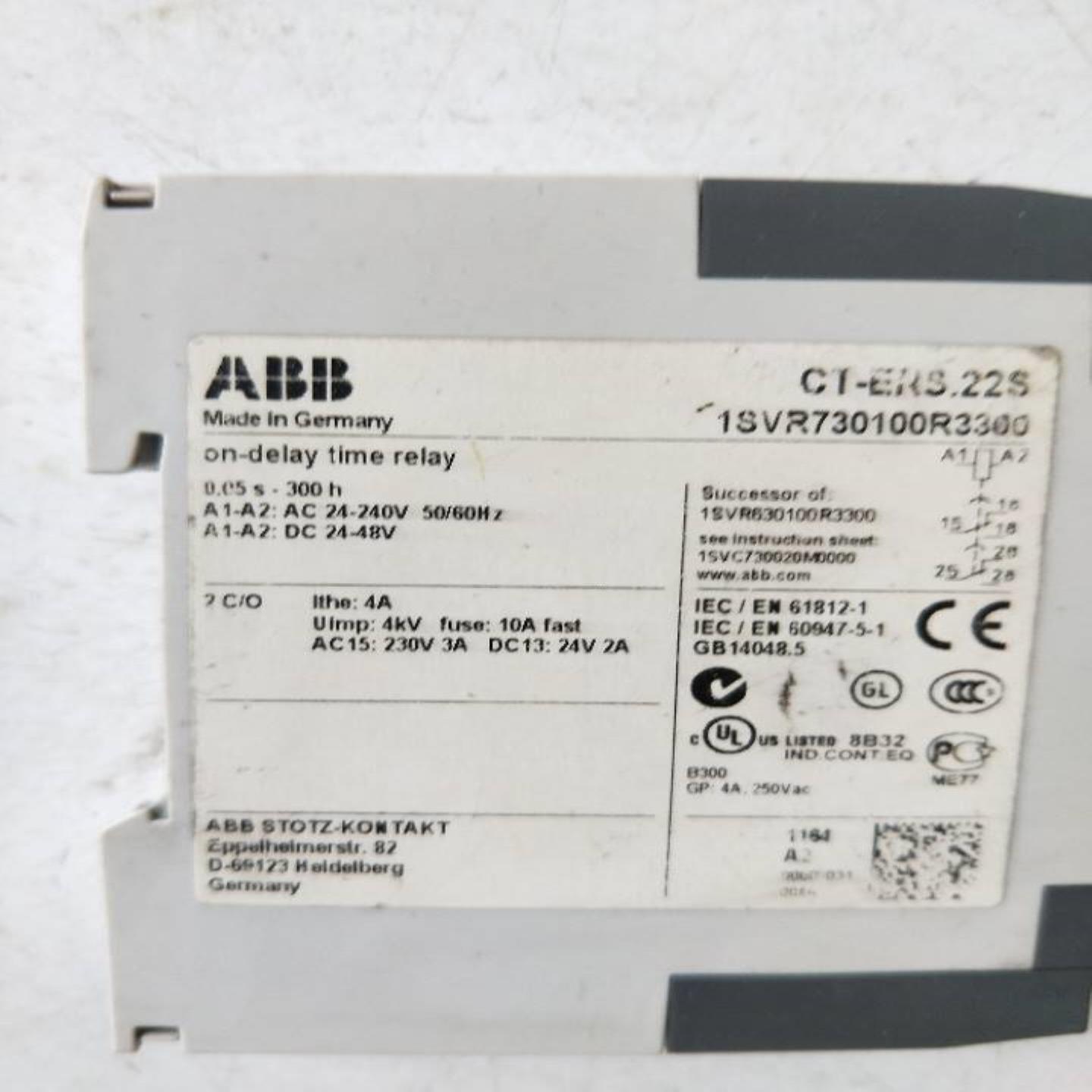 配件拆机正品ABB  CT-ERS22S 1SVR730100R3300   实物拍摄  议价