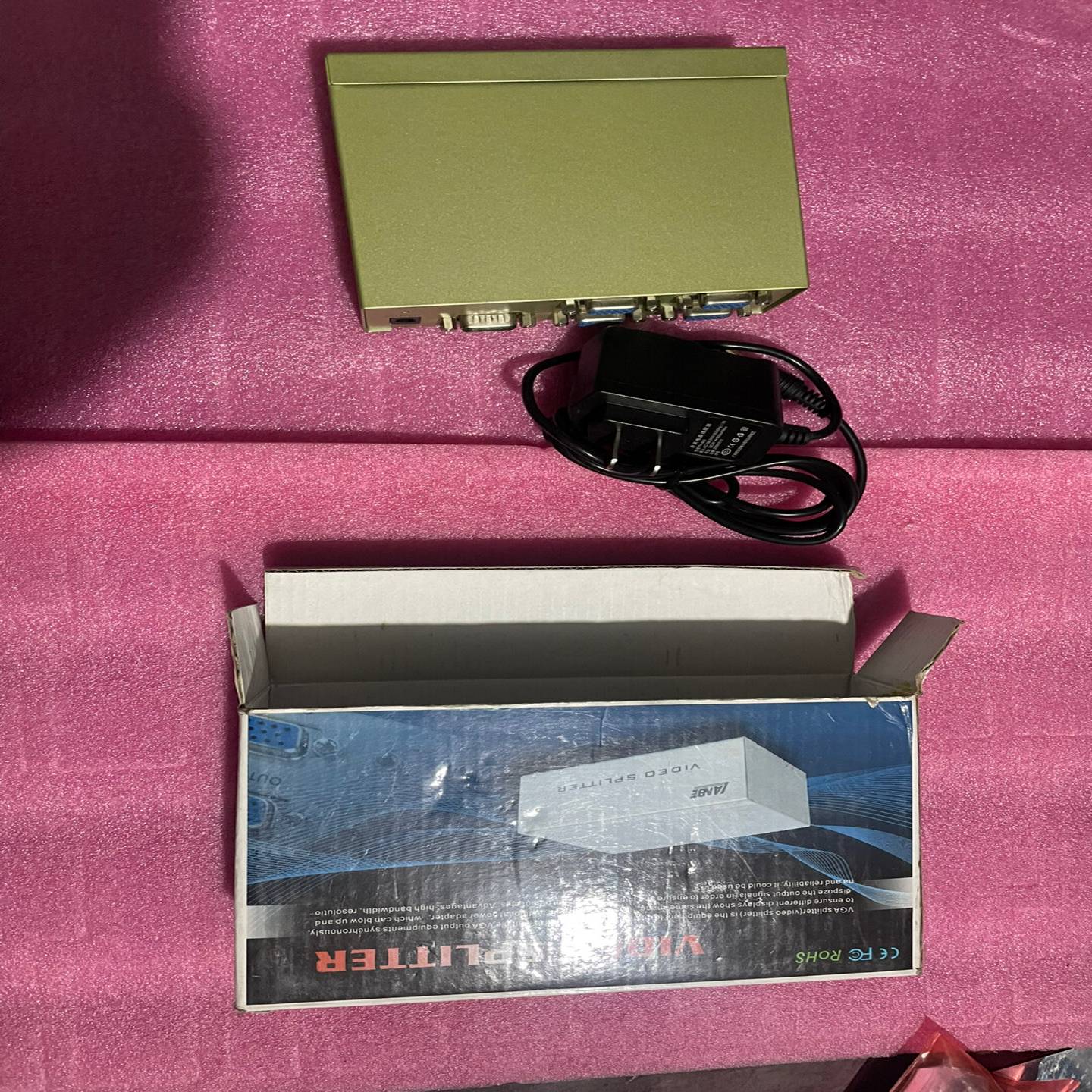 询价~LANBE台湾兰宝 1分4 VGA分配器， 分屏器 VGA1