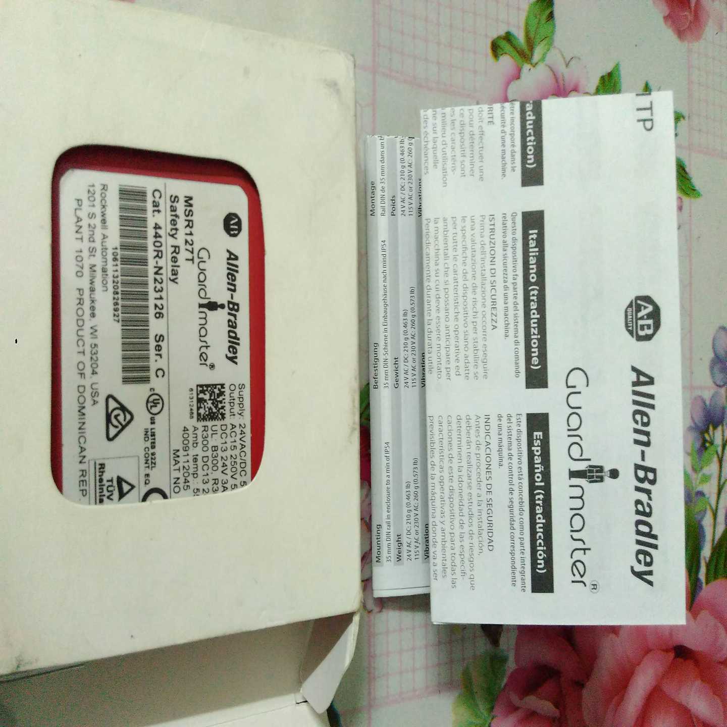 配件AB原装进口MSR127T安全继电器CAT 440R-N23126 EM4R2D议价