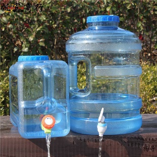 水桶矿泉纯净饮水桶带龙头储水罐蓄储水圆桶方桶 塑料家用装