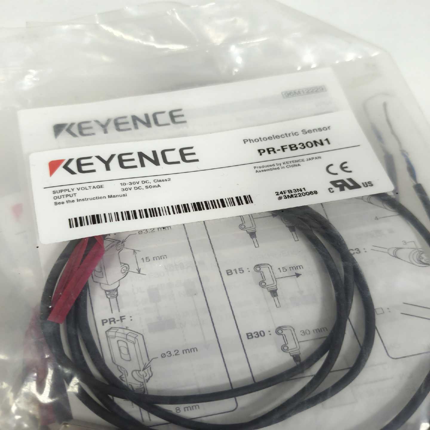 询价基恩士PR-FB30N1光电传感器，包装未开封。