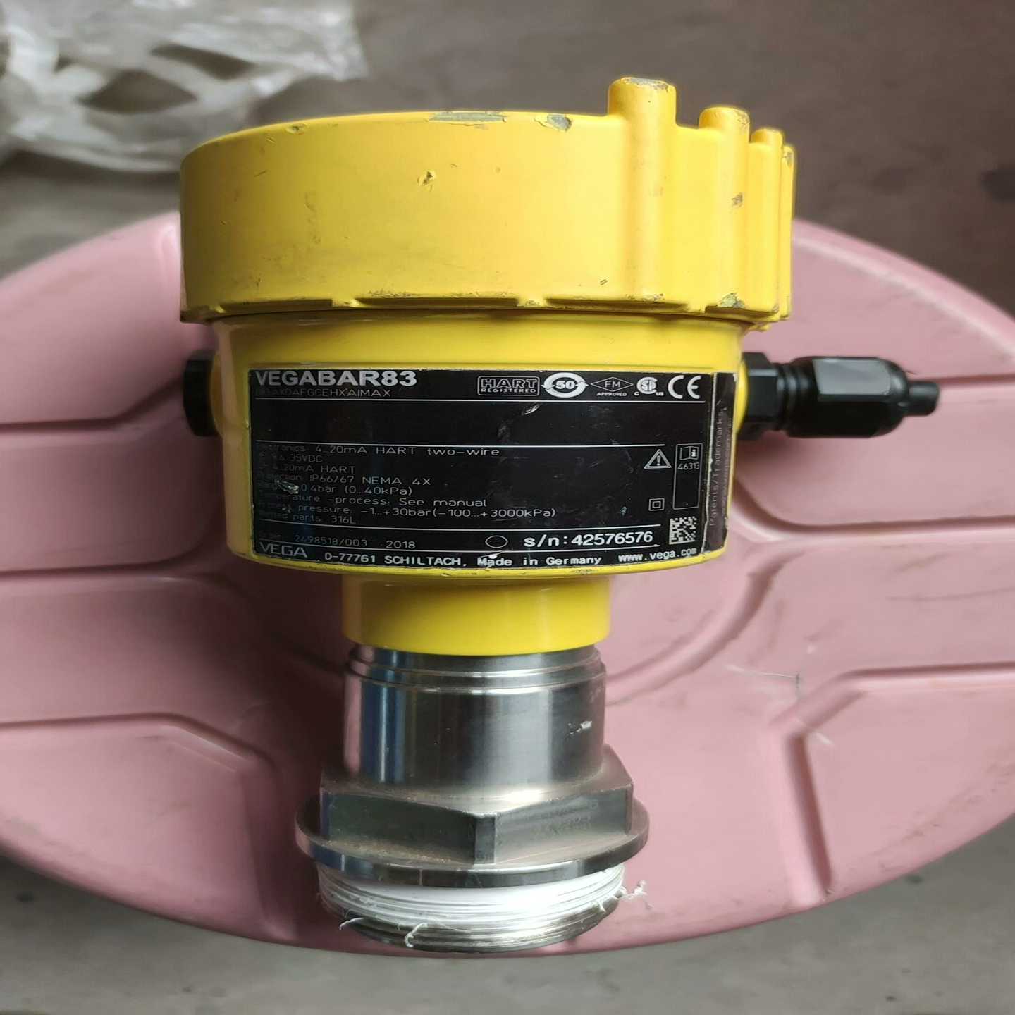 威格VEGA压力变送器VEGABAR83，成色如图，看好下单询价