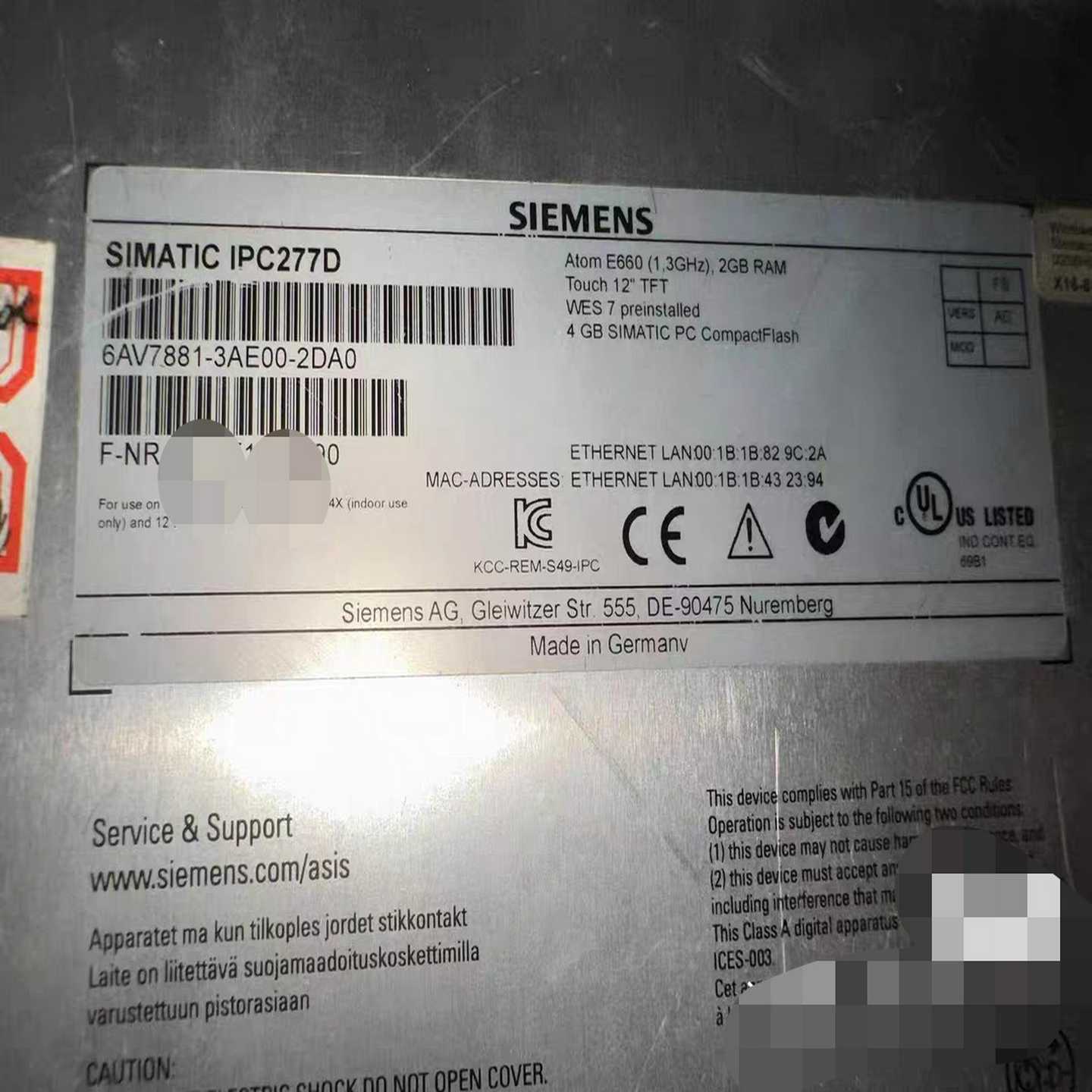 6AV7881-3AE00-2DA0，成色漂亮功能完好议价出--议价商品