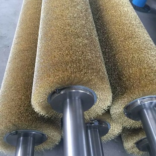厂家现货工业抛光刷机械清洗除锈打磨钢丝毛刷辊除尘圆筒抛光刷辊