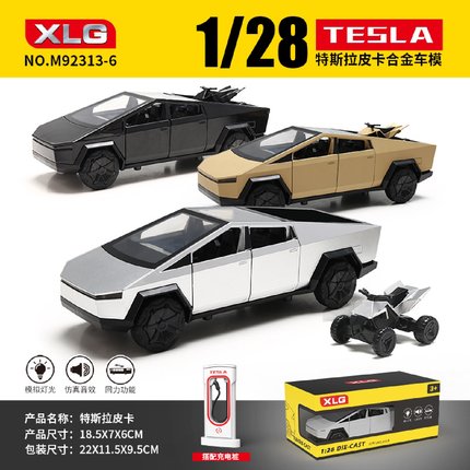 1:28赛博皮卡合金模型车玩具车摆件仿真汽车模型