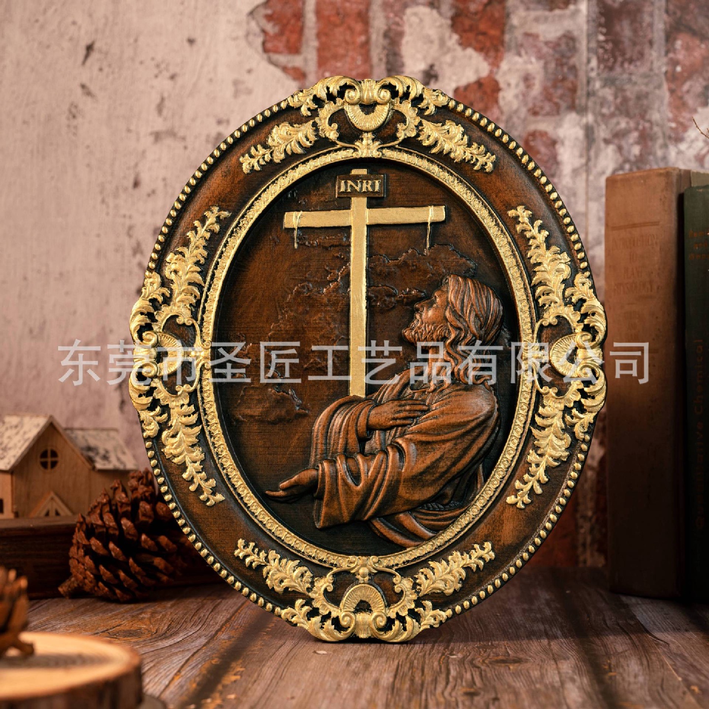 客西马尼园祈祷实木牌匾木质雕像圣像墙壁装饰挂件工艺品复活节