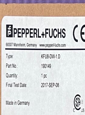 倍加福安全栅隔离栅继电器KFU8-DW-1.D询价