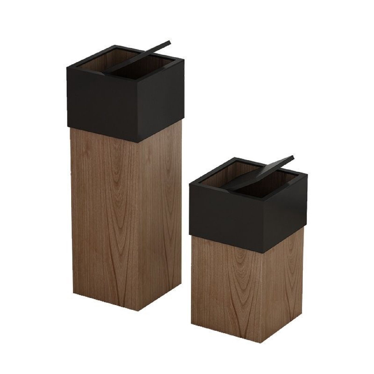 实木质木制酒店垃圾桶箱烟灰缸家用客厅日式带盖大堂北欧纸篓