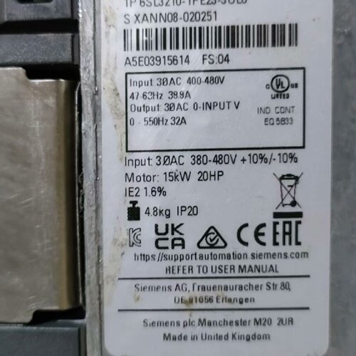 询价-G120XA系列变频器1P6SL32201YD20