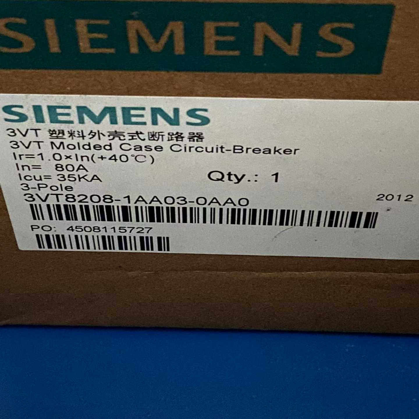 3VT塑壳断路器3VT8208-1AA03-0AA0询价