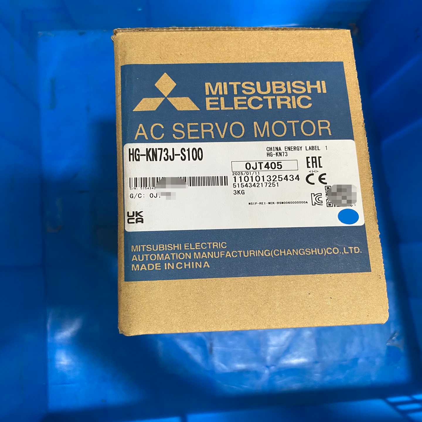 三菱伺服电机，型号HG-KN73J-S100，实物图拍摄，数--议价商品