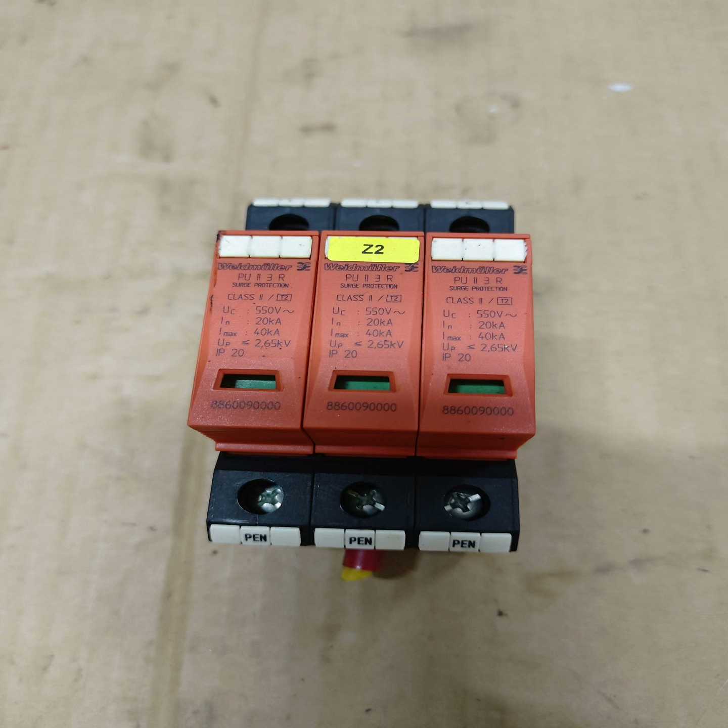 魏德米勒防雷器浪涌保护器PUII3R三相88600--议价商品