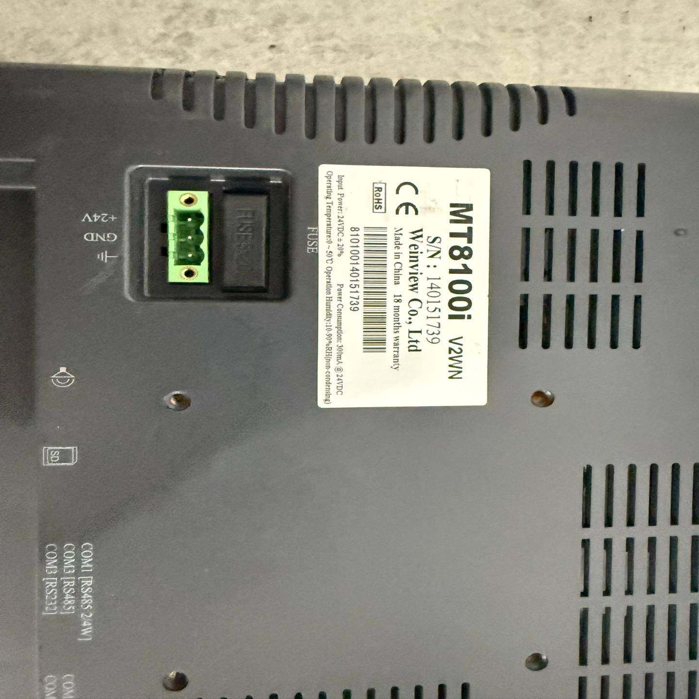 MT8100i V2WN 威伦触摸屏  实物图拍摄 成色{议价}