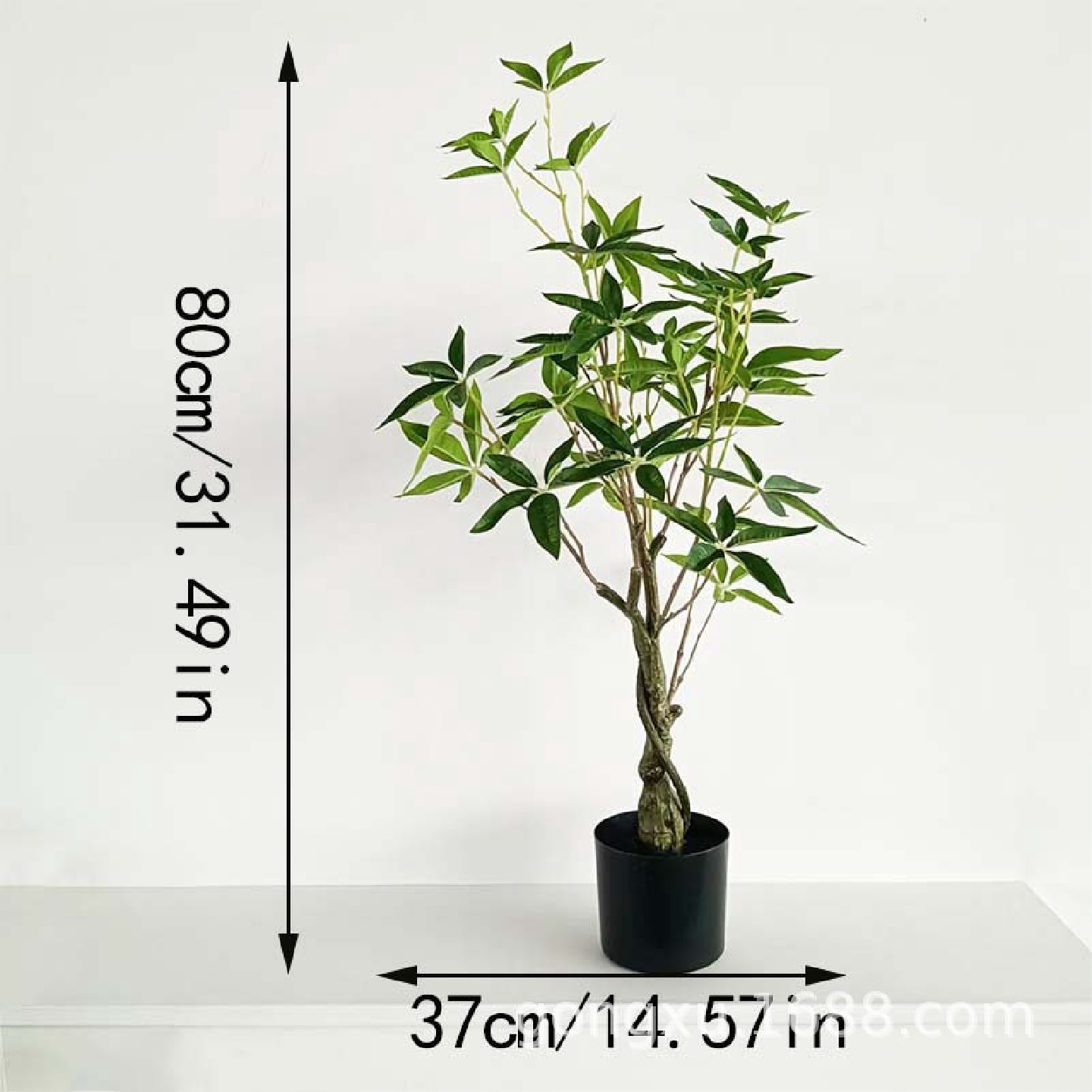 现货批发仿真植物发财树假花盆景落地摆件陈列装饰绿色仿真发财树