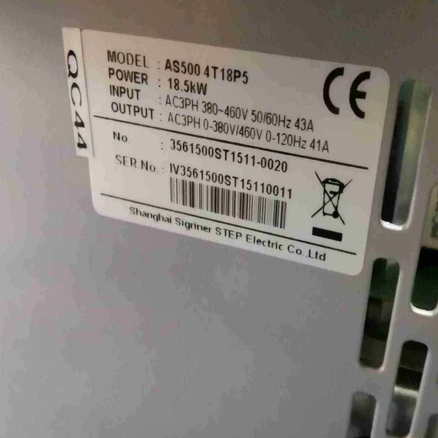 新时达AS500变频器AS500-4T18P518l.5KW380V维修销售